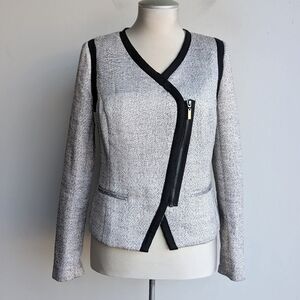 Sparkly Metallic Tweed Blazer Jacket